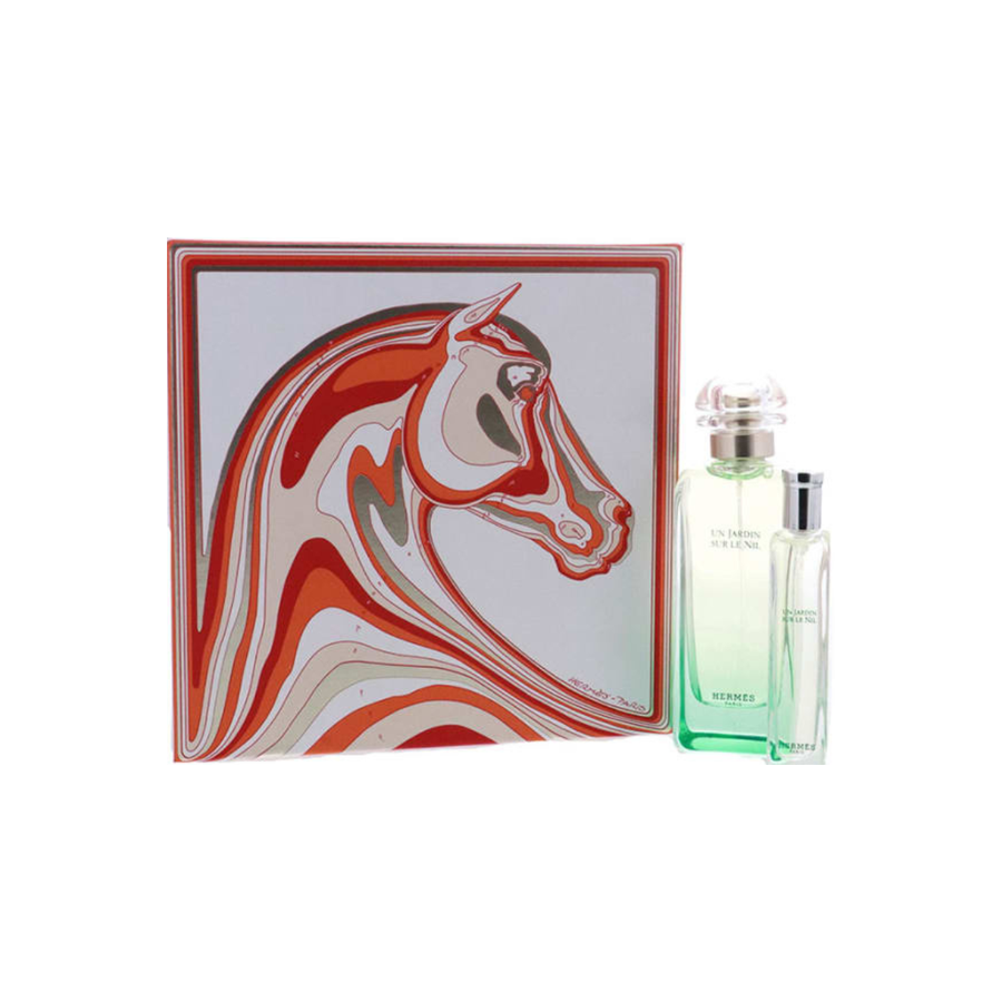 Hermes Un Jardin Sur Le Nil Gift Set Fragrances (EDT 3.3 oz, EDT 0.06 oz)