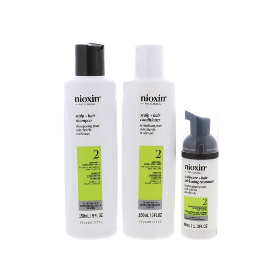 Nioxin System 2 Scalp Relief Kit (Cleansing Shampoo, 5.07 oz, Scalp + Hair Conditioner, 5.07 oz, Scalp Soothing Serum, 1.35 oz)