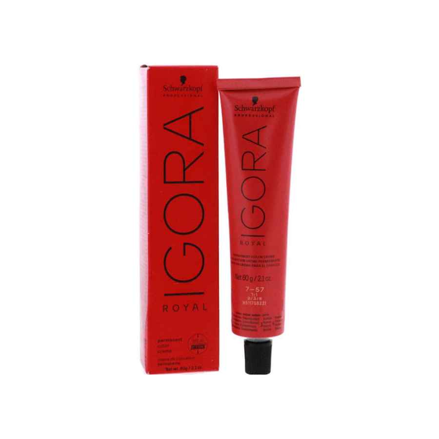 Schwarzkopf Igora Royal, 7-57 Medium Blonde Gold Copper, 2.1 oz