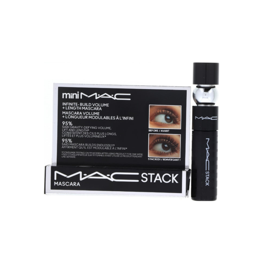 MAC Mini MACStack Mascara Infinite-Build Volume + Length Mascara Superstack Mega Brush, 0.27 oz