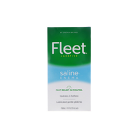 Fleet Laxative Saline Enema Lubricated Gentle Glide Tip, 4 Bottles, 4.5 oz each