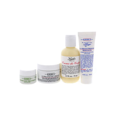 Kiehl's Head to Toe Hydrators Set (Creme de Corps, 2.5 oz, Ultra Facial Cream, 0.95 oz, Ultimate Strength Hand Salve, 1 oz, Creamy Eye Treatment, 0.23 oz)