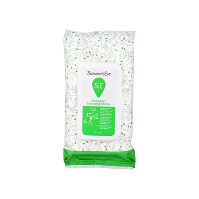 Summer's Eve Aloe Love Cleansing Cloths for Sensitive Skin, 32 Count