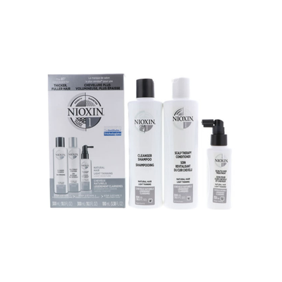 Nioxin System 1 Trio: Cleanser Shampoo 10.1 oz , Scalp Therapy Conditioner 10.1 oz , Scalp & Hair Treatment 3.38 oz