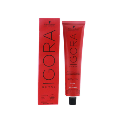 Schwarzkopf Igora Royal, 9-98 Extra Light Blonde Violet Red, 2.02 oz