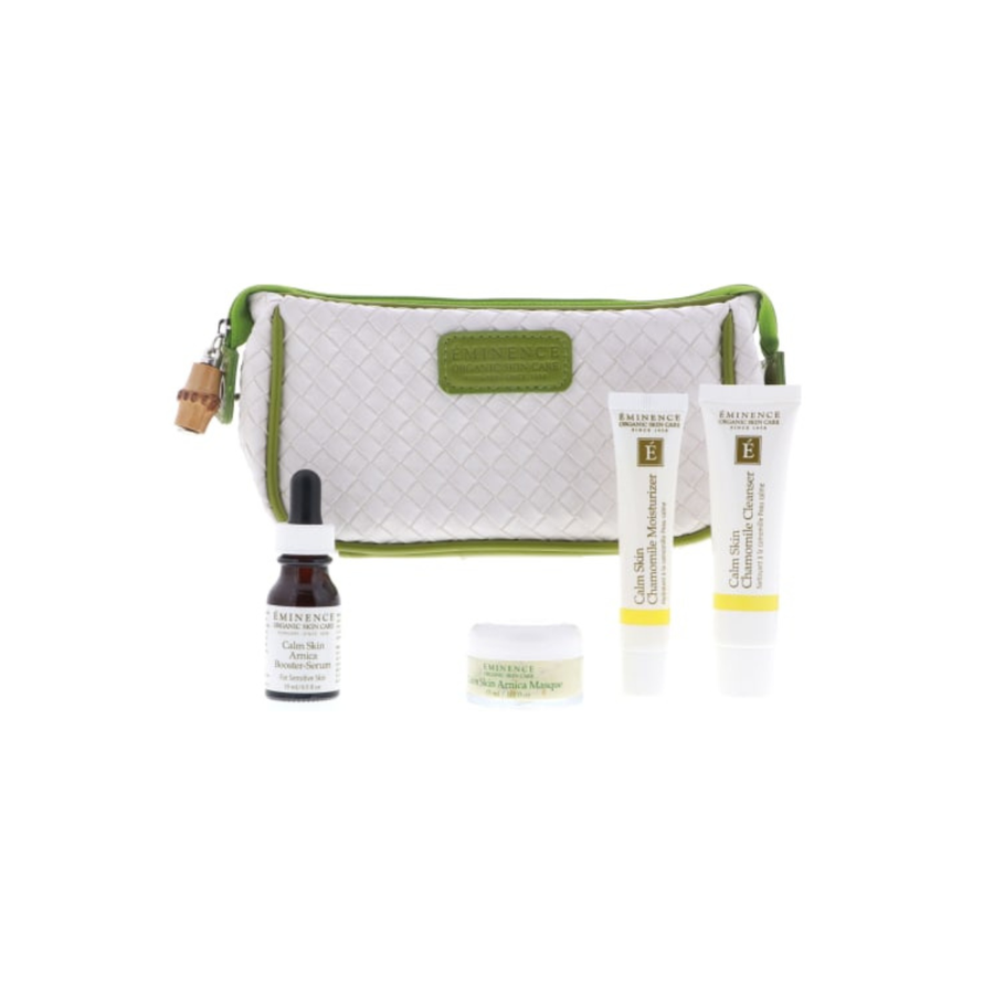 Eminence Calm Skin Starter Set (Cleanser 1oz, Moisturizer 0.5oz, Masque 0.5 oz, Booster-Serum 0.5 oz)