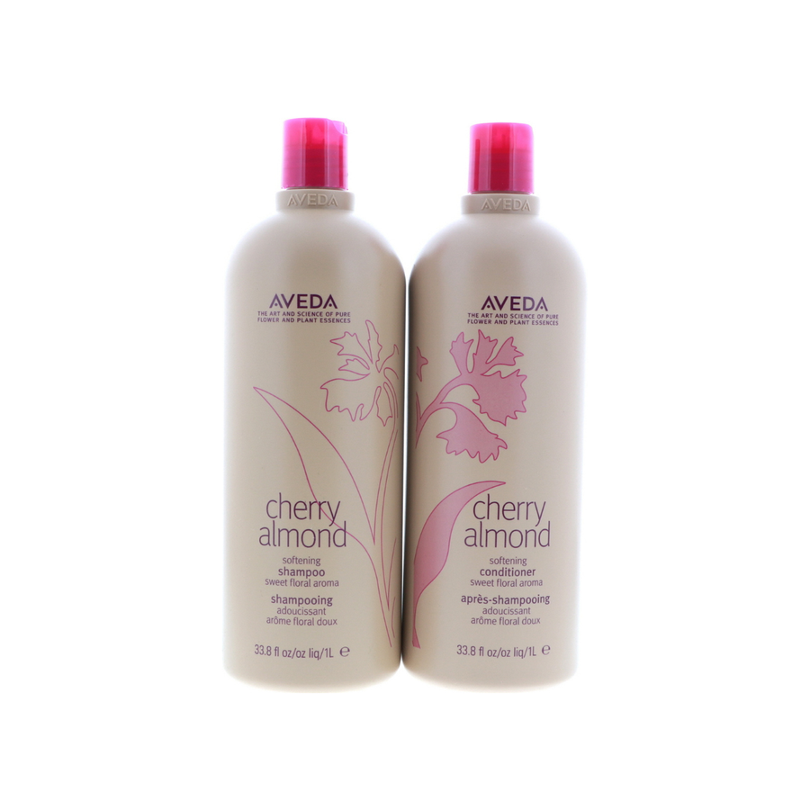 Aveda Cherry Almond Softening Shampoo 33.8 oz-Aveda Cherry Almond Softening Conditioner, 33.8 oz