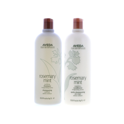 Aveda Rosemary Mint Purifying Shampoo, 33.8 oz-Aveda Rosemary Mint Weightless Conditioner, 33.8 oz