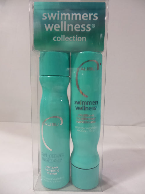 Malibu Swimmers Wellness Treatment Kit (Shampoo 9 oz, Conditioner 9 oz, Hair Remedy 4 x 0.17 oz)