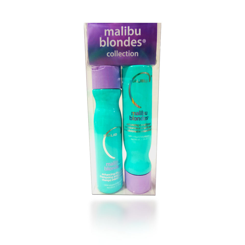 Malibu Blondes Enhancing Treatment Kit (Shampoo 9 oz, Conditioner 9 oz, Hair Remedy 4 x 0.17 oz)