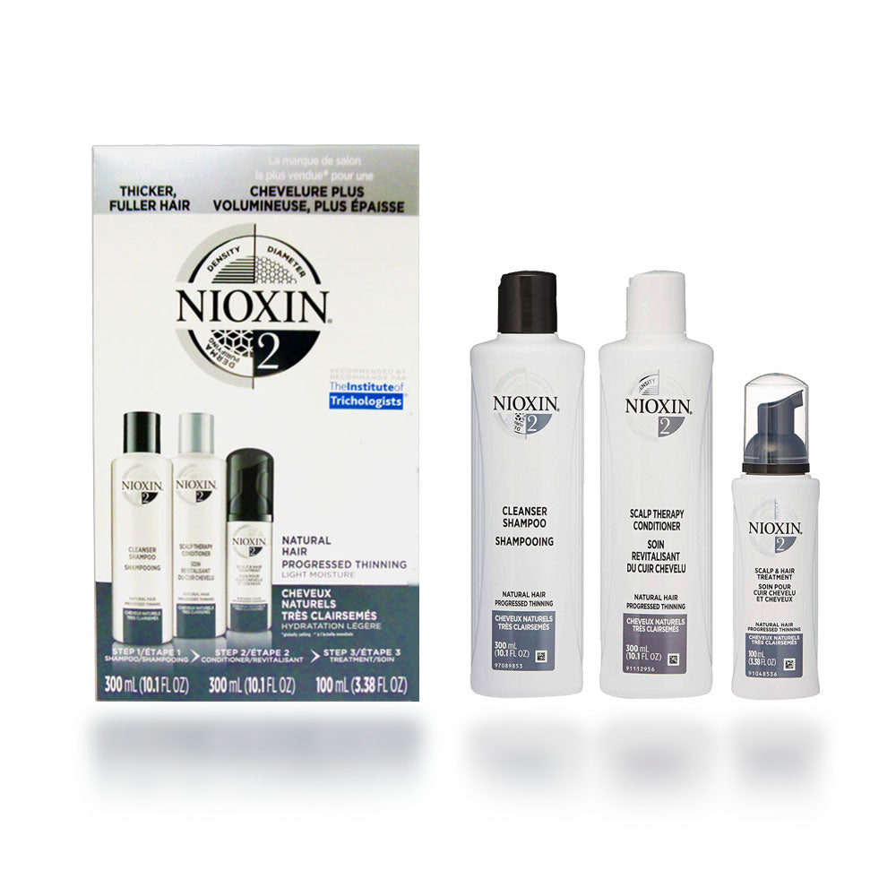 Nioxin System 2 Trio: Cleanser Shampoo 10.1 oz , Scalp Therapy Conditioner 10.1 oz , Scalp & Hair Treatment 3.38 oz
