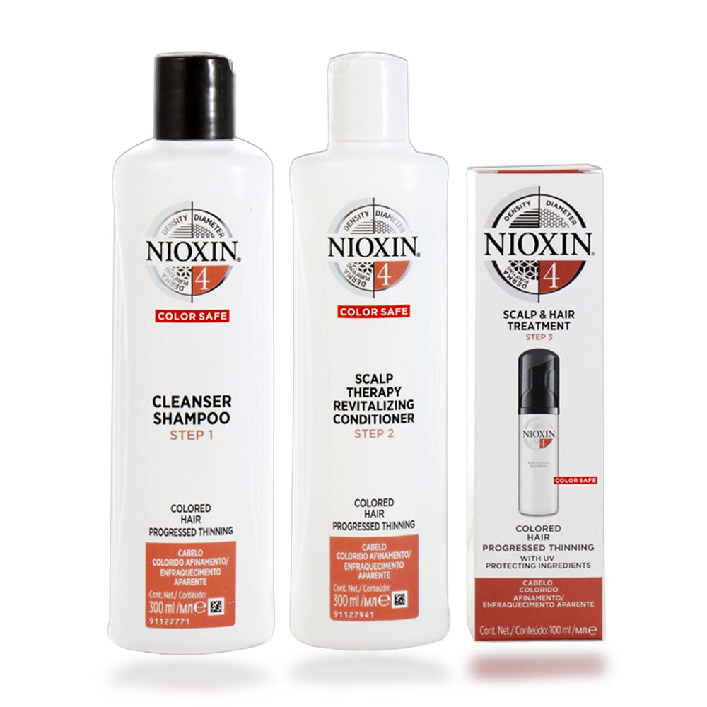 Nioxin System 4 Trio: Cleanser Shampoo 10.1 oz , Scalp Therapy Conditioner 10.1 oz , Scalp & Hair Treatment 3.38 oz