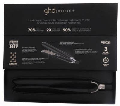 GHD Platinum+ Hair Professional Styler 1 inch, Black