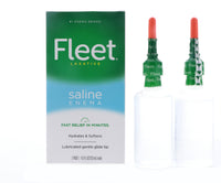 Fleet Laxative Saline Enema Lubricated Gentle Glide Tip, 2 Bottles, 4.5 oz each