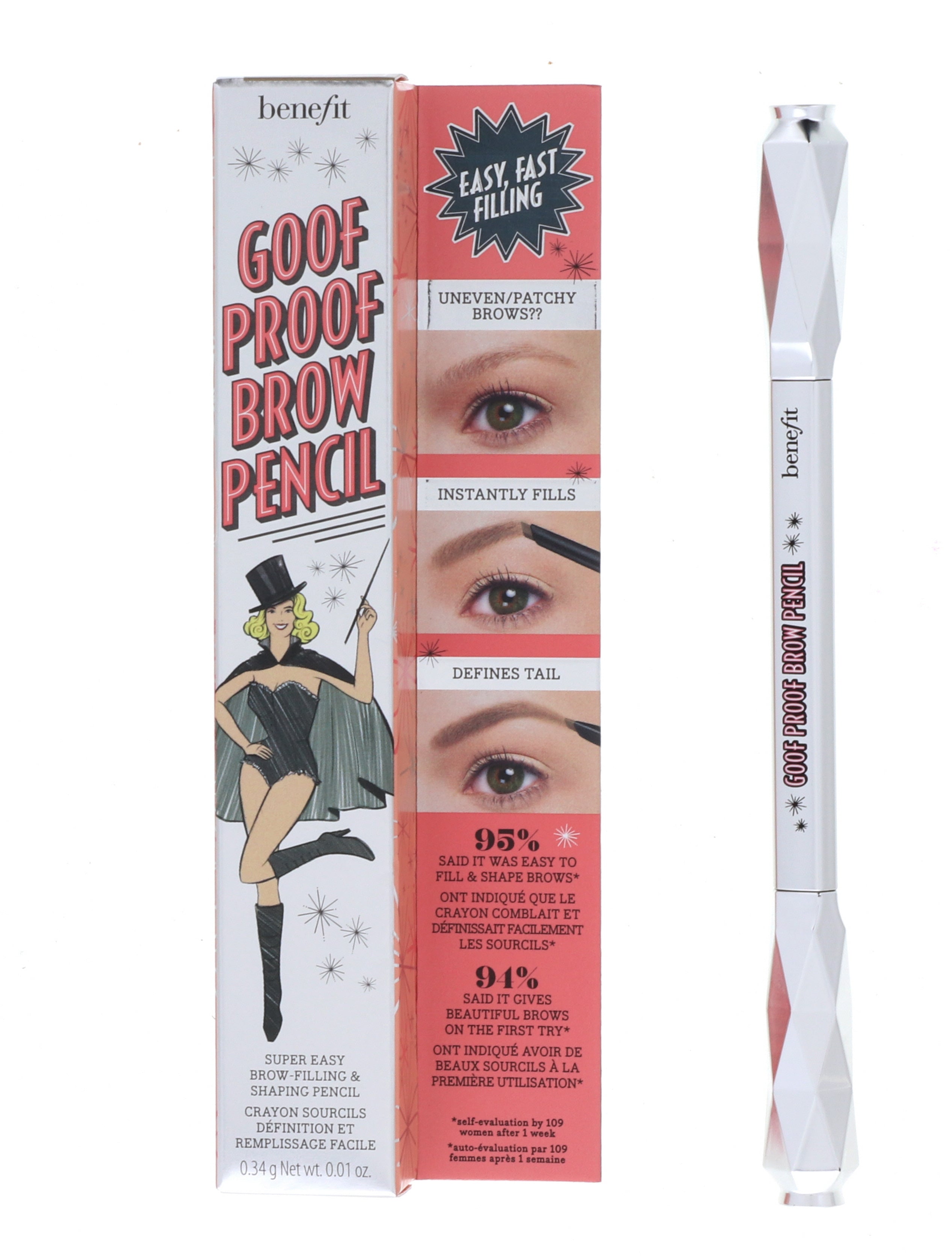 Benefit Goof Proof Brow Pencil, No. 2.5 Neutral Blonde, 0.01 oz