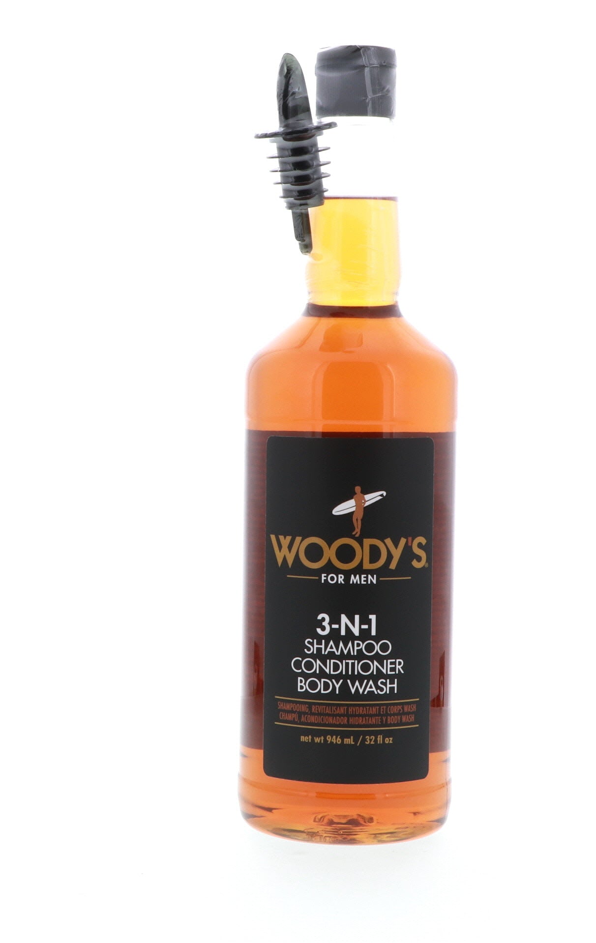 Woody's 3-in-1 Shampoo, Conditioner, Body Wash, 32 oz