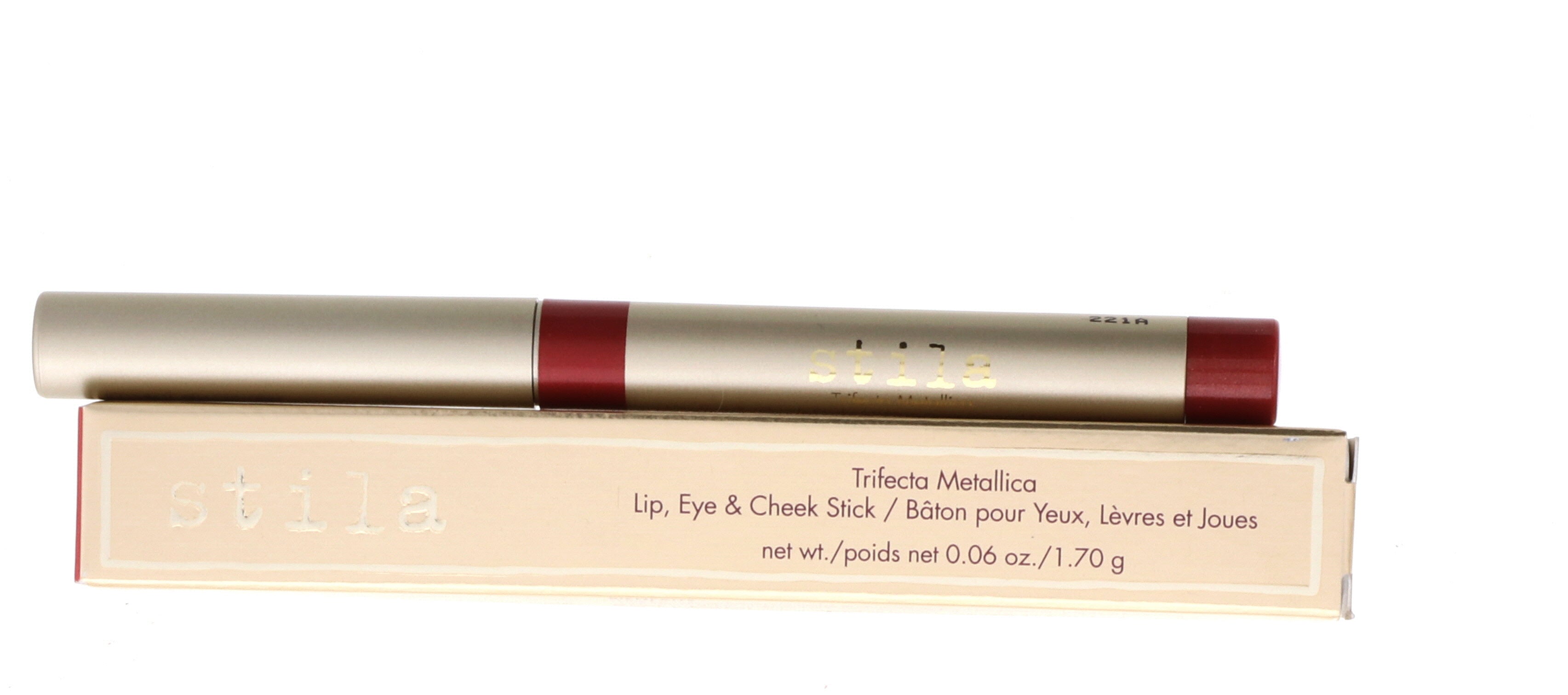 Stila Trifecta Metallica Lip, Eye and Cheek Stick, Pink Sapphire, 0.06 oz